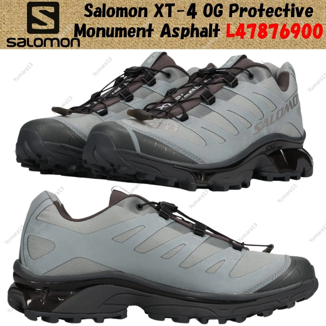 Salomon XT-4 OG Protective Monument Asphalt for sale | eBay