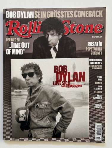 Germany Rolling Stone Magazine No. 340 Feb. 2023, Bob Dylan with 7" Vinyl Mint