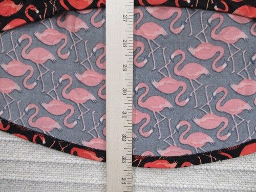Lula Roe Womens Flamingo Shirt Small Black Short Sleeve Tunic Print High Low - Picture 10 of 11