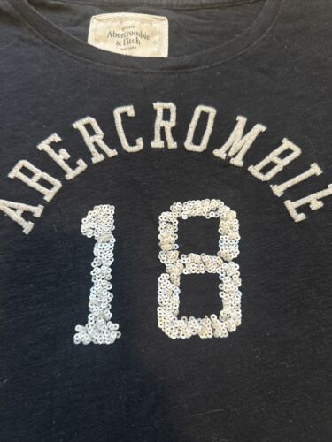 Abercrombie & Fitch Black T- Shirt Girls Size L - Picture 2 of 4