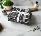 Dark Grey Terry Tea Towels Extra Large Thick 50 x 80 cm 100% Cotton Pack of 4