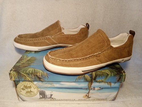 NEW Margaritaville Mens 11.5 Canvas Shoe Soles of the Tropics Tan NWT MG1069B - Picture 3 of 6