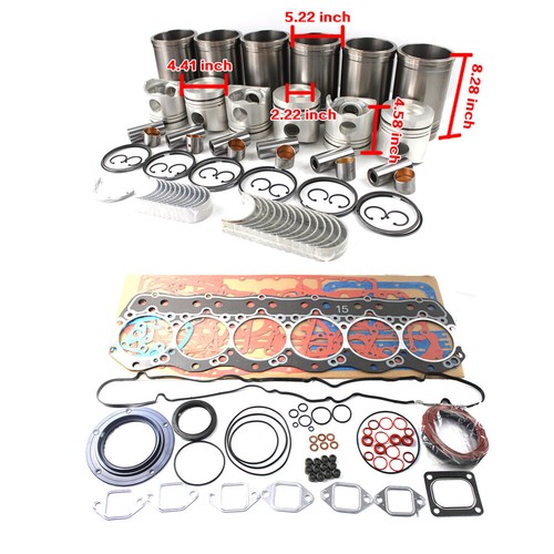6D15 6D15T Engine Overhaul Rebuild Kit For Mitsubishi Excavator Piston #ME072055 - Bild 3 von 9