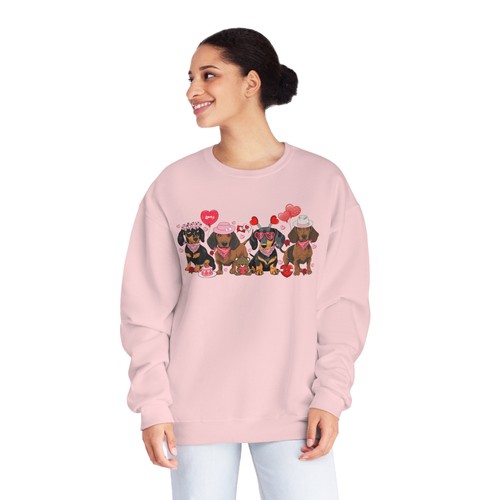 Dachshund Dog Valentine's Day Unisex NuBlend® Crewneck Sweatshirt - Picture 17 of 21