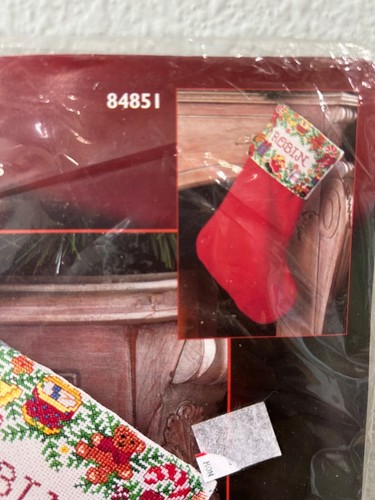 Bucilla Red Velvet Christmas Stocking Cross Stitch Kit New #84851 - Picture 4 of 5