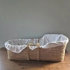 Vintage Baby Wicker Moses Basket Natural Look Nest Baby Carrier XL
