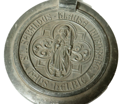 Alter Krug Zinndeckel Brauereikrug Hans Helbig Sebaldus Klause Nürnberg Brauerei