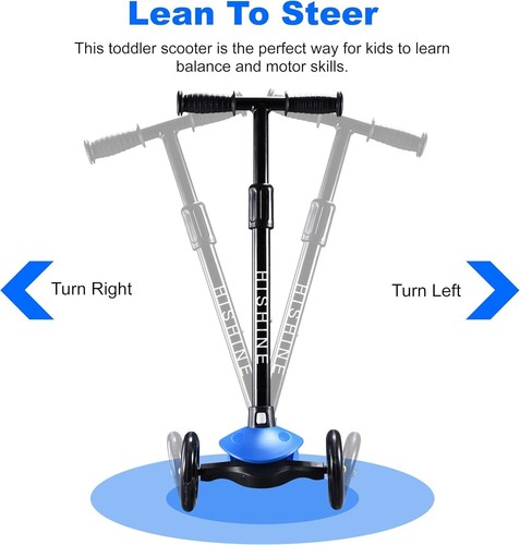 Hishine Kick Scooter for Kids with 3 Light up Wheels for 2-7 Years Old Ages Girl - Picture 24 of 28