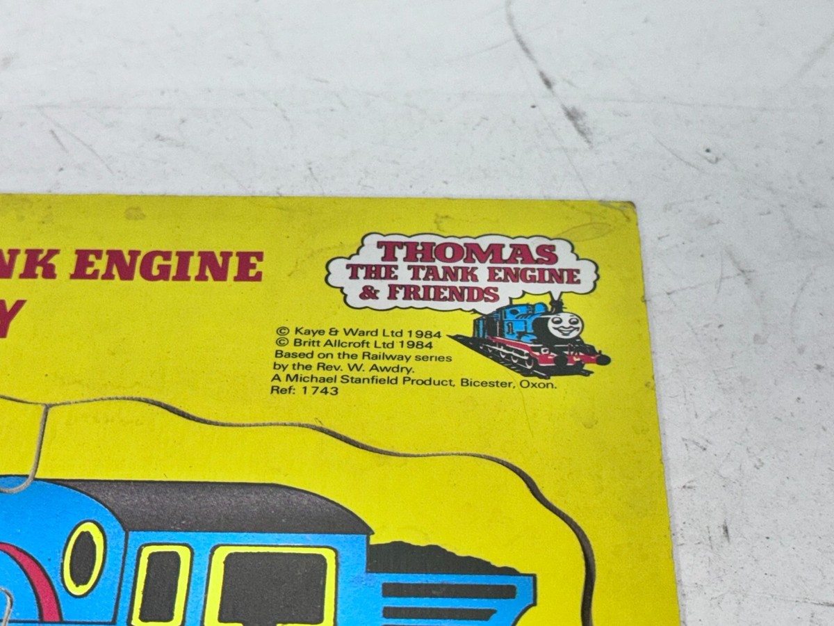 Vintage 1984 Thomas the Tank Engine 'Tip and Fit' Wooden Playtray