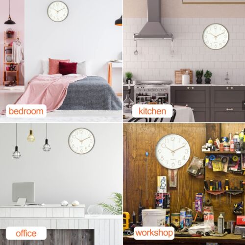 30cm Funkuhr Lautlos Wanduhr Ohne Tickgeräusche Funkwanduhr Geräuschlos Wand Uhr - Bild 4 von 16