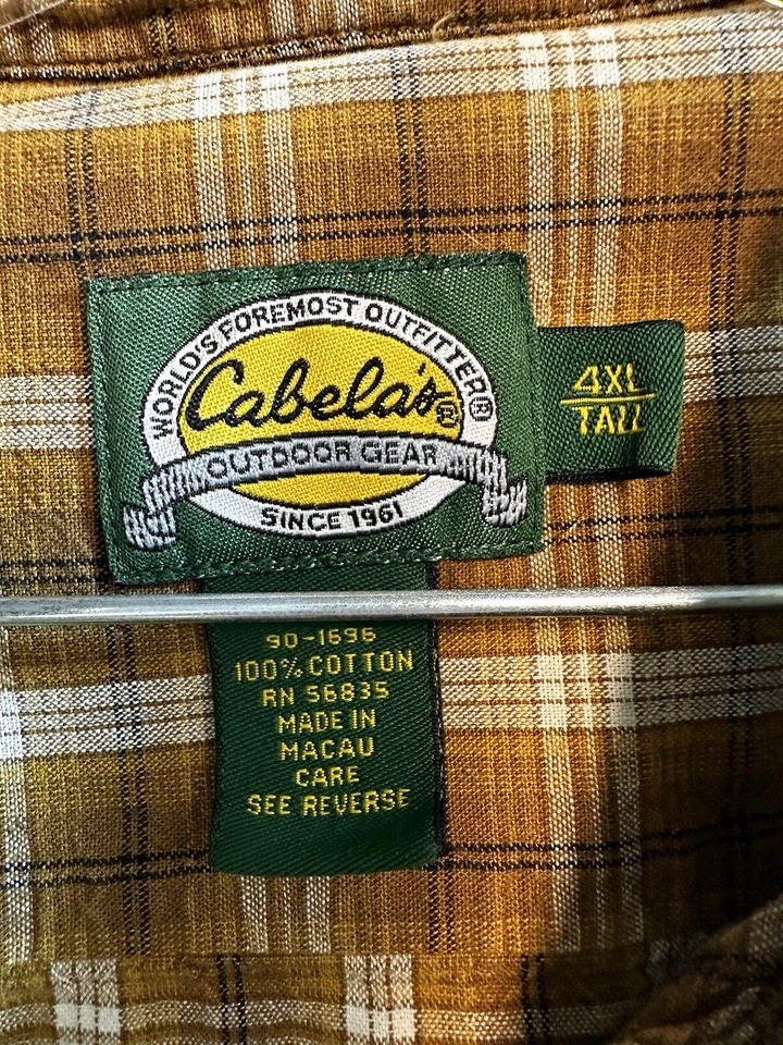 Cabela's Roughneck Plaid  Shirt  Size 4XL - Image 4 of 4