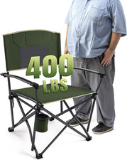 Heavy Duty Folding Camping Chair for Adults Oversized Camping Chairs Steel Frame