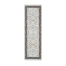 2'8" x 8'3" Ivory Nain 250 KPSI Wool and Silk Hand Knotted Runner Rug R63989