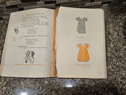 Mary Frances Sewing Book 1913 Delightful Learn to Doll Clothes Patterns Vintage - Picture 17 of 24