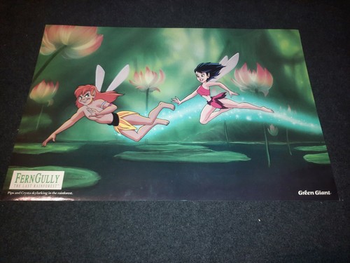 4x Vintage 1991 Fern Gully The Last Rainforest Green Giant Placemats 18"x12" - Picture 2 of 10