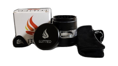Premium Matte Black herb and Spice grinder. See Through Chamber LLITTED - Picture 2 of 5