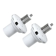 DEWENWILS 2 Pack Dusk to Dawn E12 Light Bulb Sockets, Candelabra Bulb Light