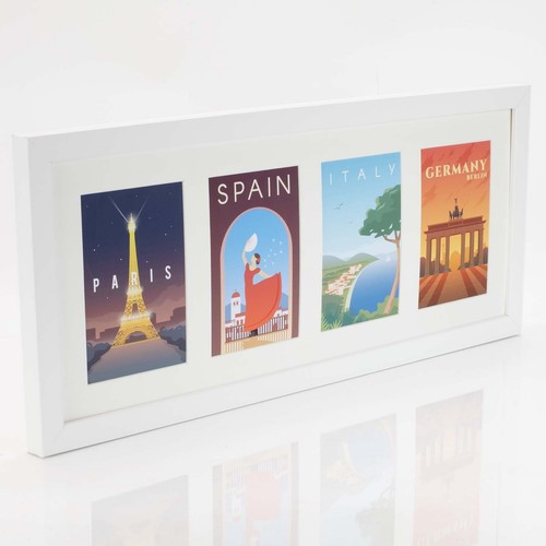 Multi Aperture Photo Picture WOOD Frames Holds 2, 3 or 4 Photos Various Sizes - Picture 124 of 194