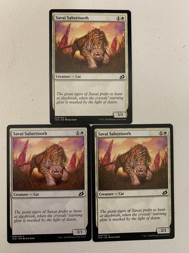 MTG Savai Sabertooth Ikoria: Lair of Behemoths 029/274 Regular Common X3 - Picture 1 of 1