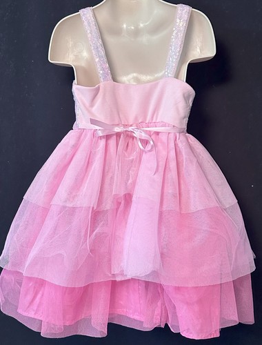 Vestido rosa sin mangas con lentejuelas talla 4-5 de Zunie para niña - Imagen 4 de 4