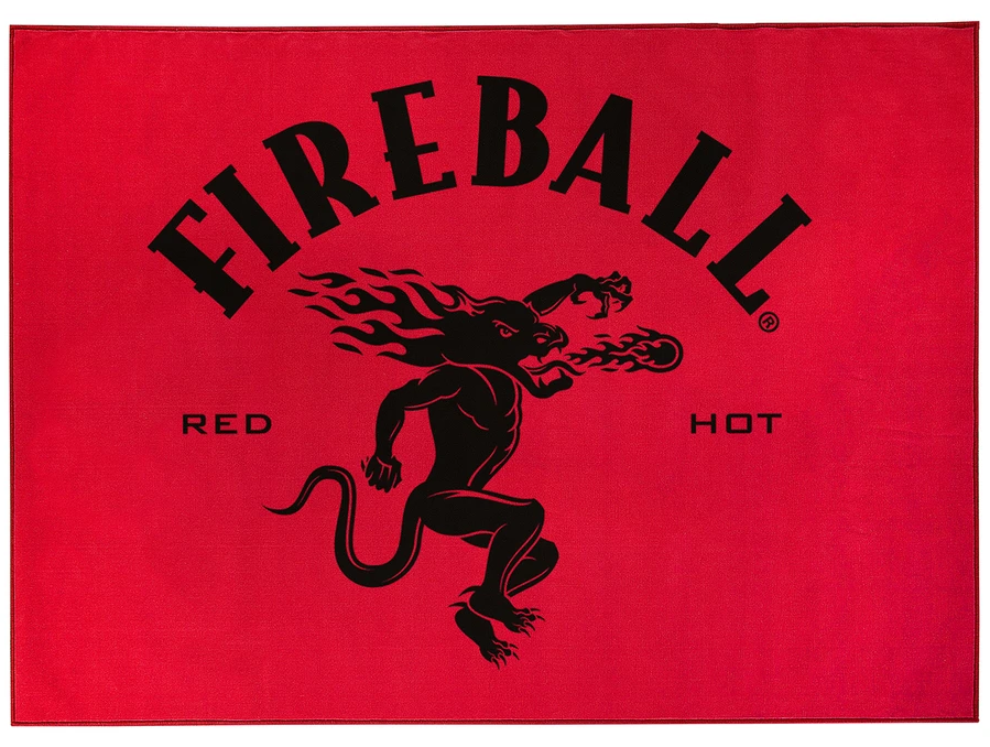 Fireball Whisky Area Rug - Ignite The Nite - Red Hot - 7' x 5' - Canada ...