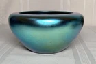 STEUBEN, BLUE AURENE, LARGE SQUAT TAPERED PLANTER VASE, HTF SHAPE, NICE~~~