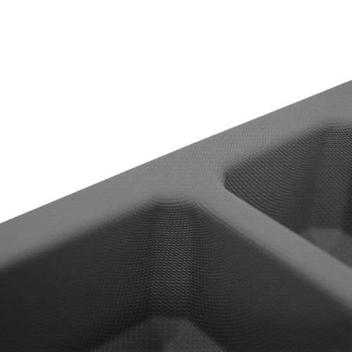 Besteckeinsatz für 40 cm Schublade Besteckkasten rutschfest Kunststoff Grau - Bild 3 von 3