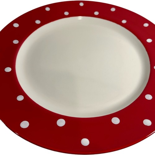 Spode Baking Days 12" Chop Plate Round PLATTER Red Polka Dot Retired RARE! 13" E - Picture 3 of 9