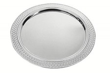 VASSOIO SOTTOPIATTO TONDO LAVORATO Cm.30 D in GALVANICA ARGENTO 925% 30mcr 81243