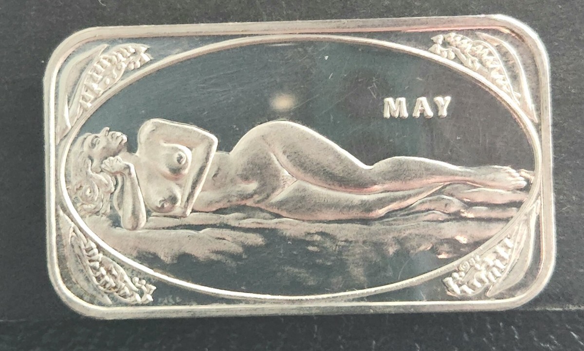 Limited Edition Crown Mint Beauties May 1oz. Silver Bar 5000