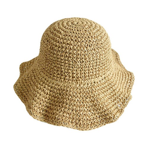 Ladies Summer Sun Beach Straw Hat Floppy Foldable Wide Brim Womens Gardening AU - Picture 6 of 10