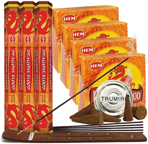 Hem Incense sticks and cone incense holder variety pack bundle insence.