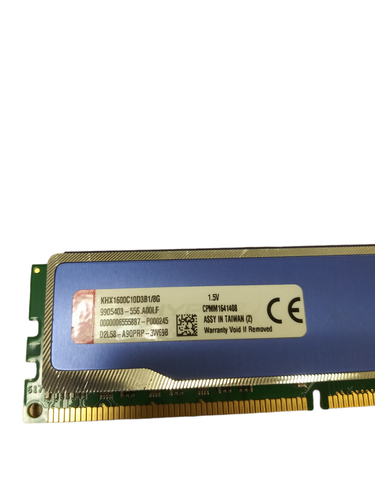 KINGSTON 8GB (1X8GB) KHX1600C10D3B1/8G HYPERX BLU DDR3-1600 RAM TESTED good - Afbeelding 3 van 4