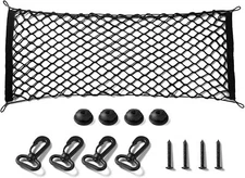 Envelope Style Trunk Cargo Net For CHEVROLET CORVETTE C7 2014-2019 Black Mesh