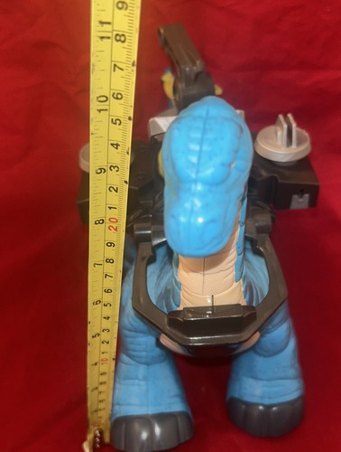 2010Fisher Price Imaginext Blue Apatosaurus Dinosaur with Battle Gear Crane Only - Picture 10 of 14