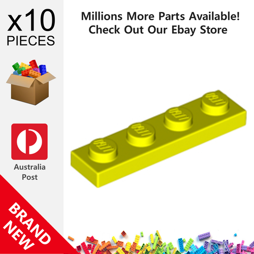 10x Genuine LEGO™ - 1 x 4 Plates - 3710 New Plate Parts - Picture 32 of 39