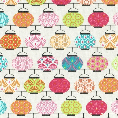 Textilien français Japanische Laternen Stoff (Mehrfarbig) 100% Baumwolle 160 cm breit - Bild 4 von 5
