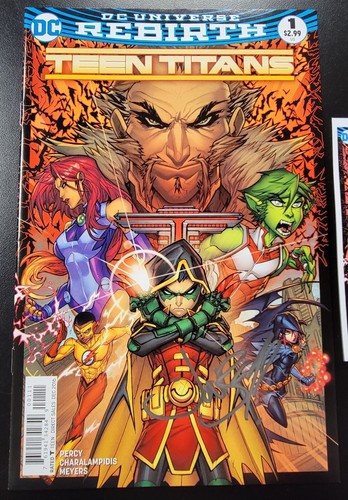 Teen Titans (2016) #1 FIRMADO Jonboy Meyers con Testigo Notarizado de Firma - Imagen 2 de 6