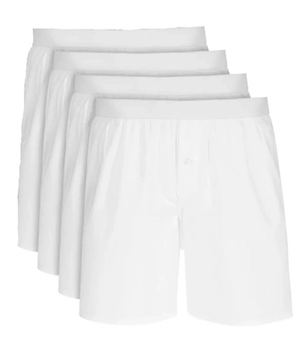 Club Room Herren 4er Pack 100% Baumwolle Boxershorts Gr. Small in weiß - Bild 2 von 3
