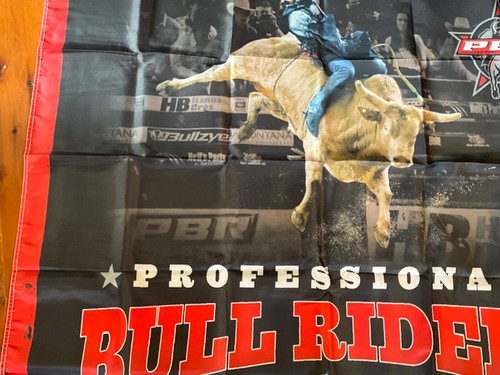 4x4 ft rodeo PBR bull riders aus Home decor Man cave PRINTED banner wall hanging - Picture 2 of 10