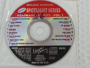 Sound-Choice-Karaoke-Spotlight-Series-SC8252-Headbanger-039-s-Hits-Vol-1-CDG-CD-G