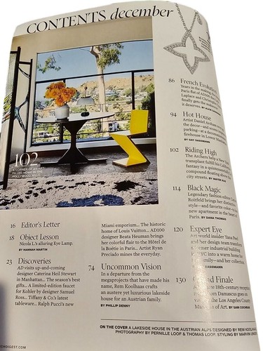 Architectural Digest AD Magazine December 2023 Total Works Of Art REM KOOLHAAS - Picture 3 of 8