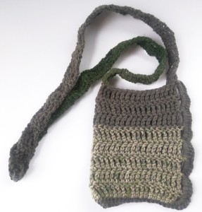Details About Crochet Knitted Side Messenger Bag Cell Phone Holder Desert Angel Threads Beanie