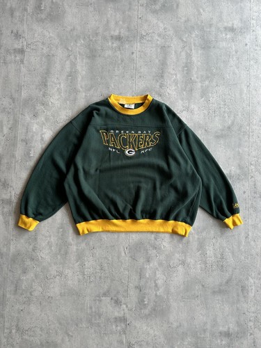 Vintage 90s Lee Green Bay Packers NFL Football Crewneck Sweatshirt Green Gr. 2XL
