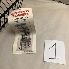 DVD Tower Wall Stand Mount Steel CD Holder Movie Video Game Storage Display Rack