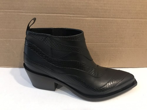 PINKO DAMEN STIEFELETTEN BOOTIES LEDER SCHLANGENLEDER PRINT SCHWARZ GR. 36 EUR 5-5,5 US - Bild 3 von 10
