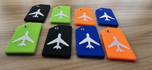 2 x  Pack Pvc Silicone  Luggage Tags Holiday Suitcase Labels Travel Bag ID Tag u - Picture 23 of 24