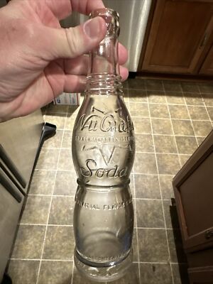 Dossin s Nu Grape Embossed Soda Bottle Detroit Michigan MI