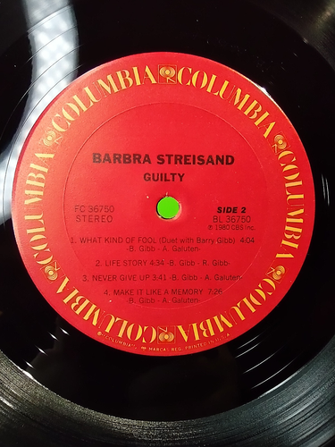 Babra Streisand Guilty Original Vinyl LP 1980 First Pressing Excellent Condition - Picture 8 of 8