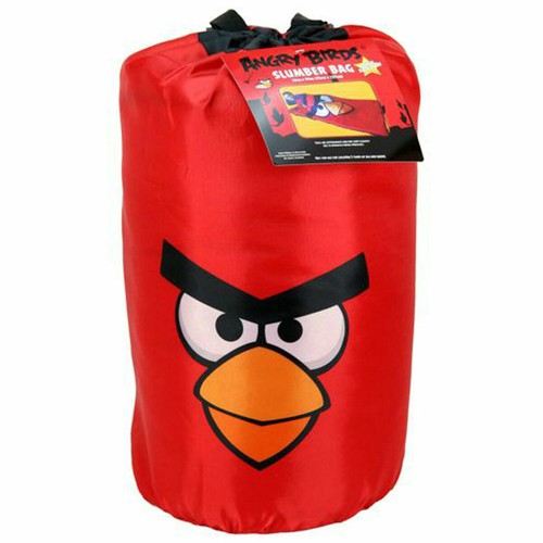 ANGRY BIRDS Kids Camping Slumber Sleeping Bag Sleepover Backpack +LED Flashlight - Picture 3 of 5